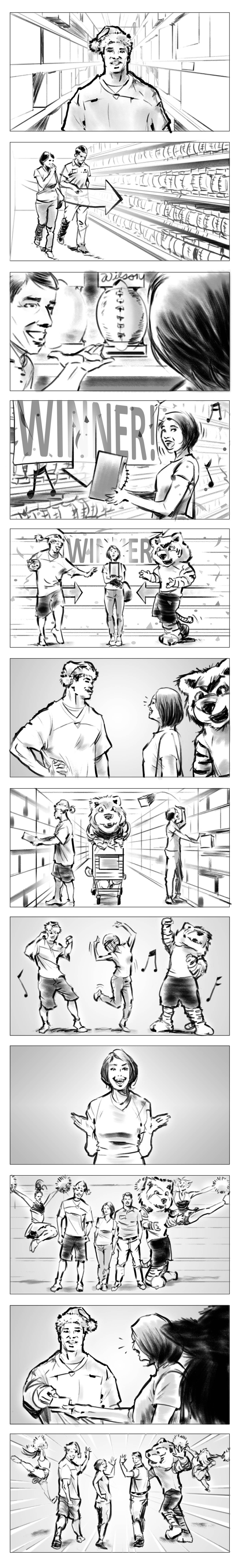 Academy Sports + Outdoors commercial storyboards